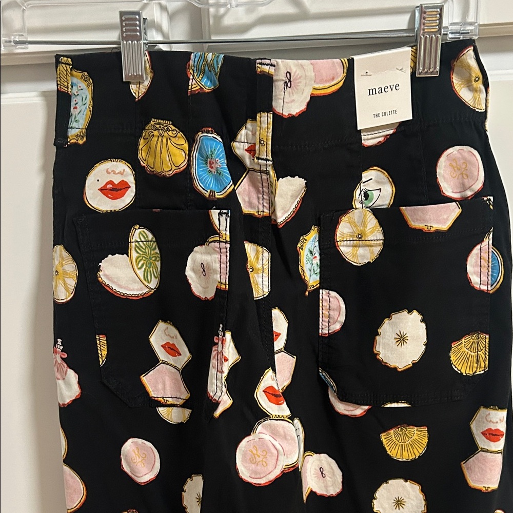 Anthropologie Maeve Cropped Collette Printed Ladies Pants NWT - Picture 7 of 11